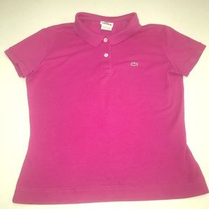 ⚡️Lacoste Retro Pink Polo Shirt Preppy Size Medium